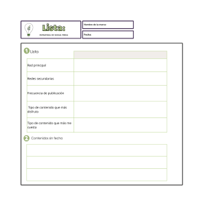 png: Formulario de "Estrategia de Social Media" con campos para red principal, frecuencia de publicación y tipos de contenido.